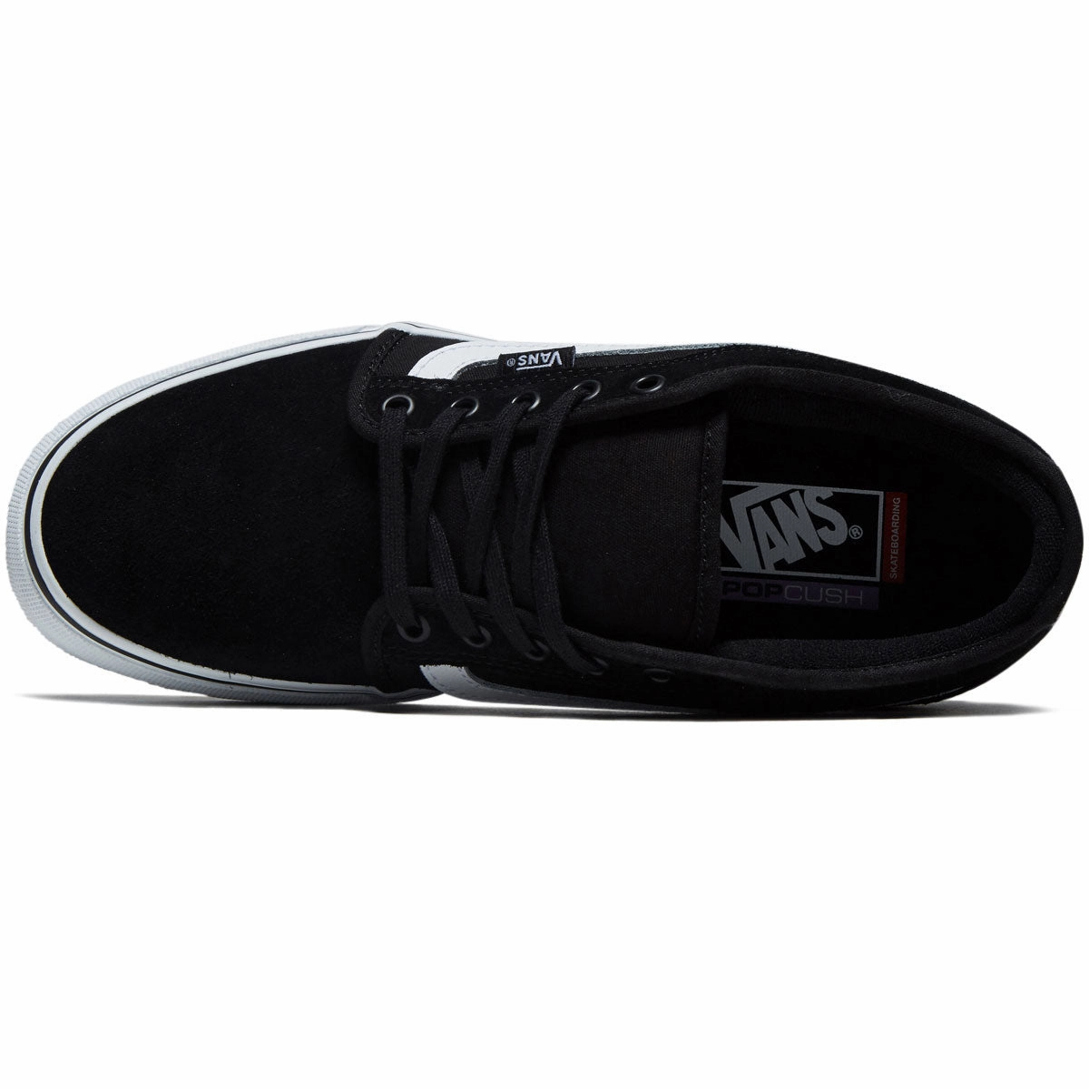 Vans Skate Chukka Low Sidestripe Shoes - Black/White Skate Shoes Mid Top