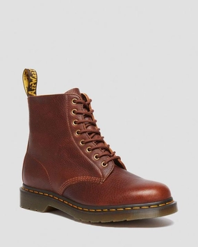 Dr. Martens 1460 Ambassador Leather Lace Up Boots Cashew - Mens Waterproof Motorcycle Boots