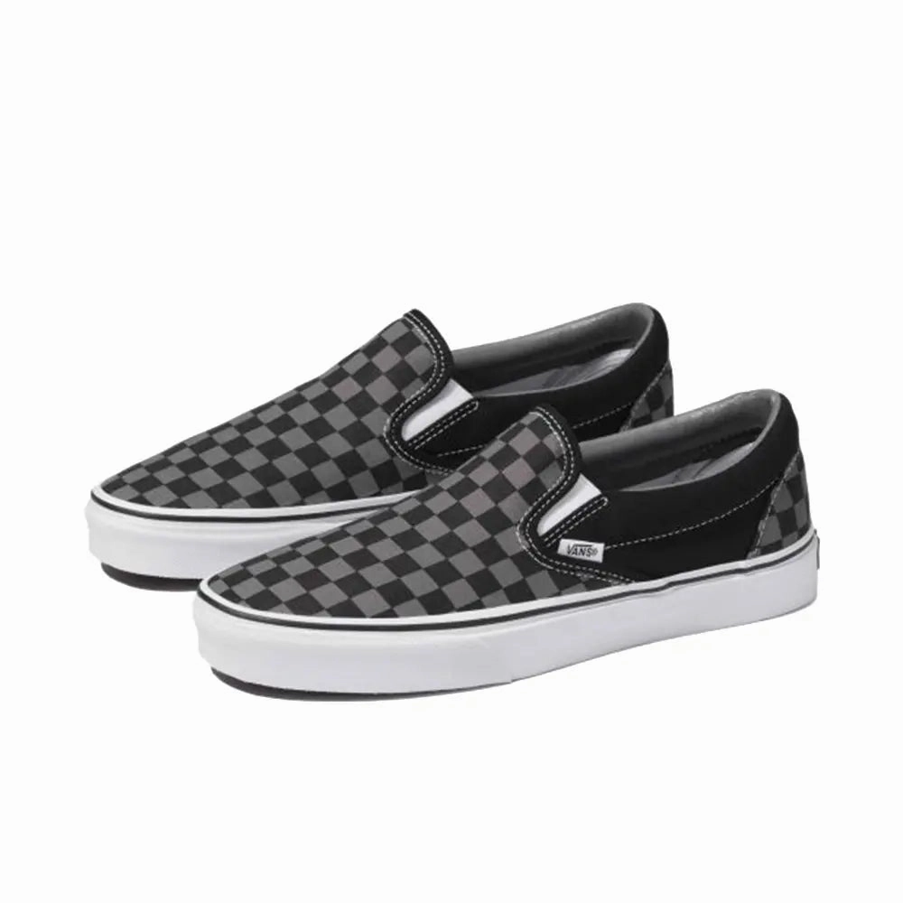 Classic Slip-On Checkerboard 'Black Pewter Grey' Skateboarding Janoski Skate