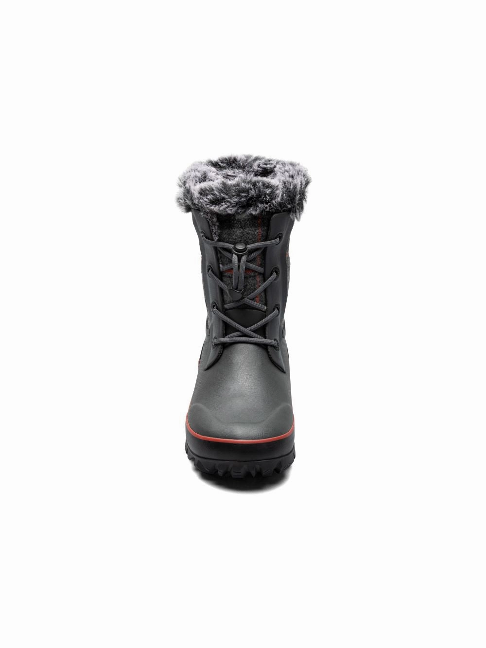 'BOGS' Kids' Arcata II Cozy Plaid Insulated WP Winter Boots - Dark Grey Multi Waterproof Shoe Box For Outside