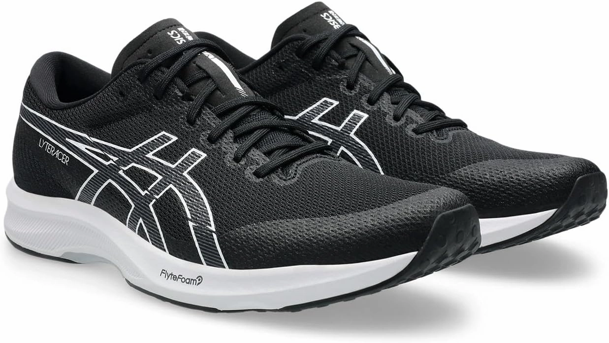 ASICS LYTERACER 6 Men's Running Shoes, 001 (black/white), 26.5 cm 3E Asic Tigers Wrestling Shoes