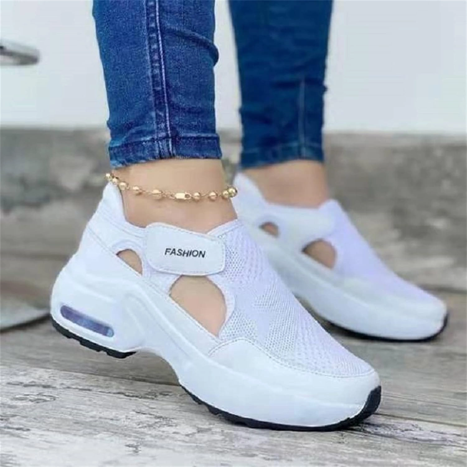 Ladmiple Shoes For Women Sneakers Trendy Walking Shoes Slip on Lady Fashion Gym Non Slip Platform Tennis Running Shoes Cb4 Sneakers