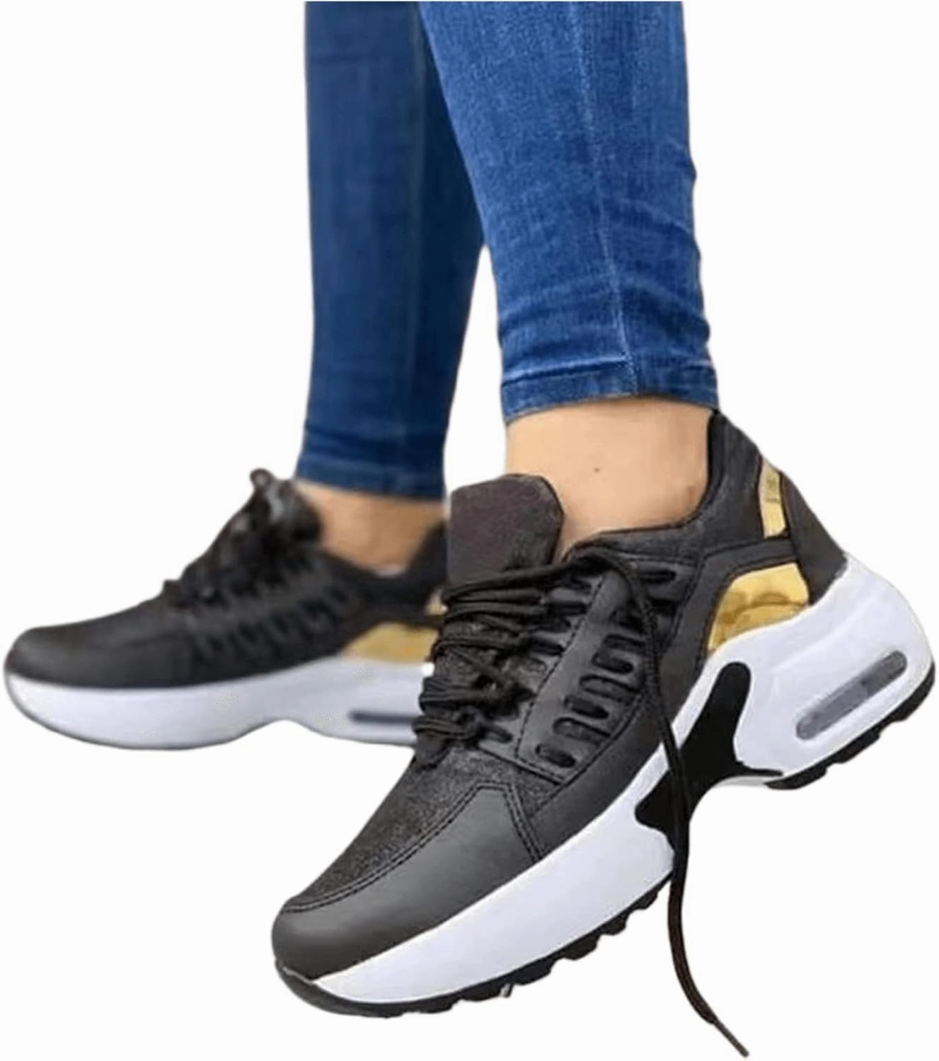 Ladmiple Shoes For Women Sneakers Trendy Slip On Walking Shoes Non Slip Running Shoes Gym Fashion Platform Tennis Shoes Sneakers Movies