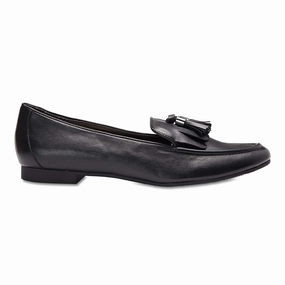Janet Loafer in Black Leather Mansur Loafers