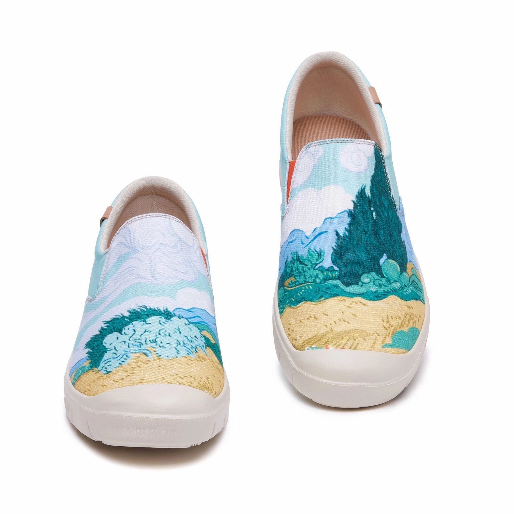 Old Skate Shoes Van Gogh Wheatfield with Cypresses Cadiz Women