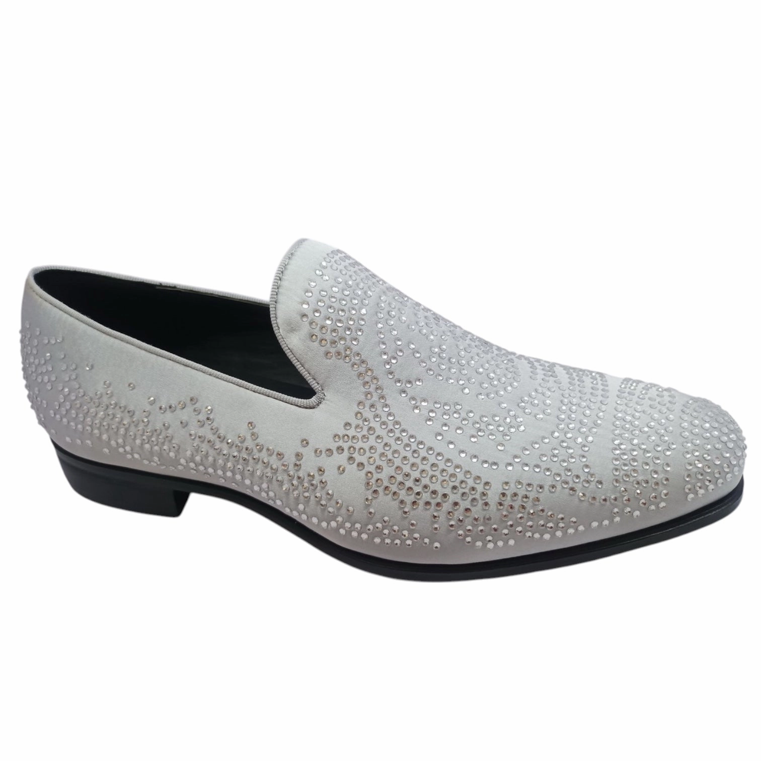 TERRONI: Velvet Embellished Loafer S61 Tan Leather Loafers