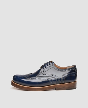 Rio Full-Brogue BL - Blue Canvas Shoes Lace Up