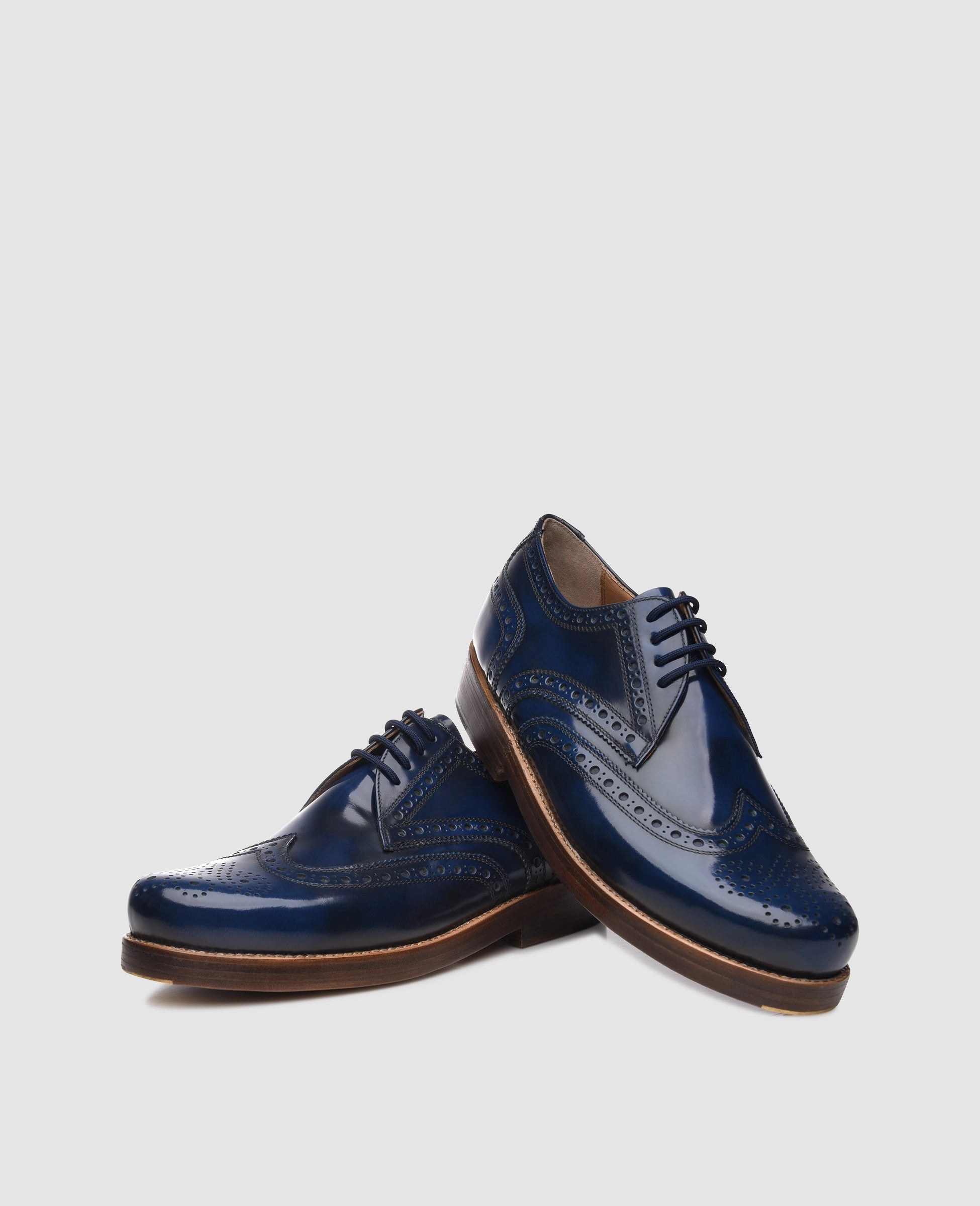 Monolith Brushed Leather Lace-up Shoes Rio Full-Brogue BL - Blue