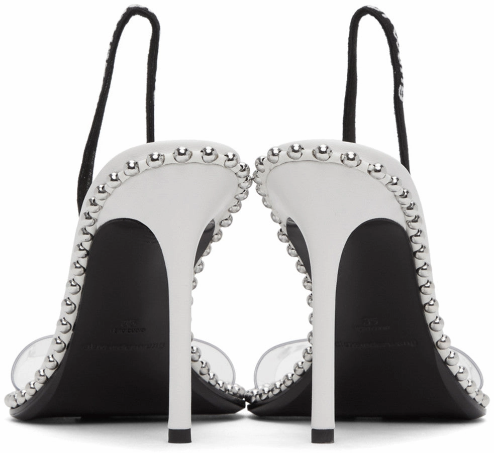 Heel Mule Slippers Nova 105 Calf Logo, White