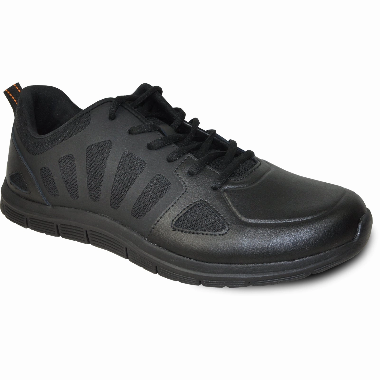 VANGELO Men Slip Resistant Shoe NICK-1 Black  - Wide Width Available Best All Day Comfort Climbing Shoes