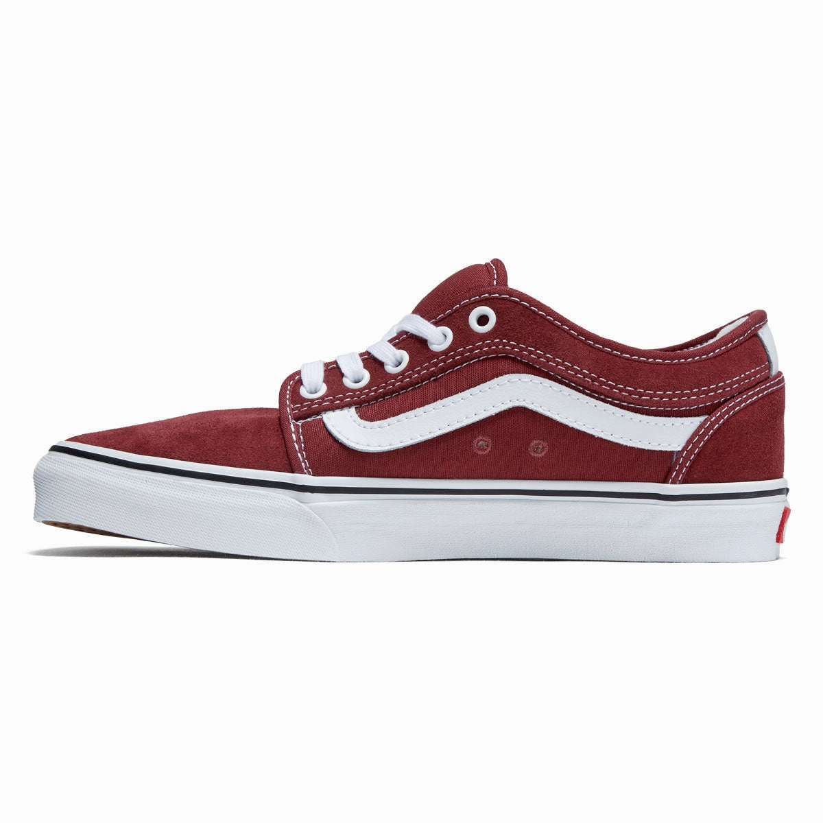 Unilite Skate Shoes Vans Skate Chukka Low Sidestripe Shoes - Burgundy/White