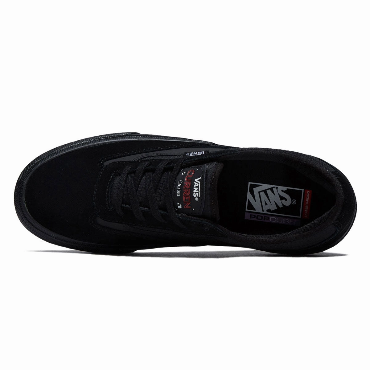 4e Wide Skate Shoes Vans Skate Curren Caples Shoes - Black/Black