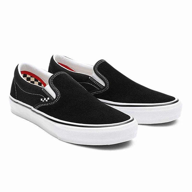 Vans Skate Slip-On Pro Skateboarding Shoes - Black/White Oasis Skate