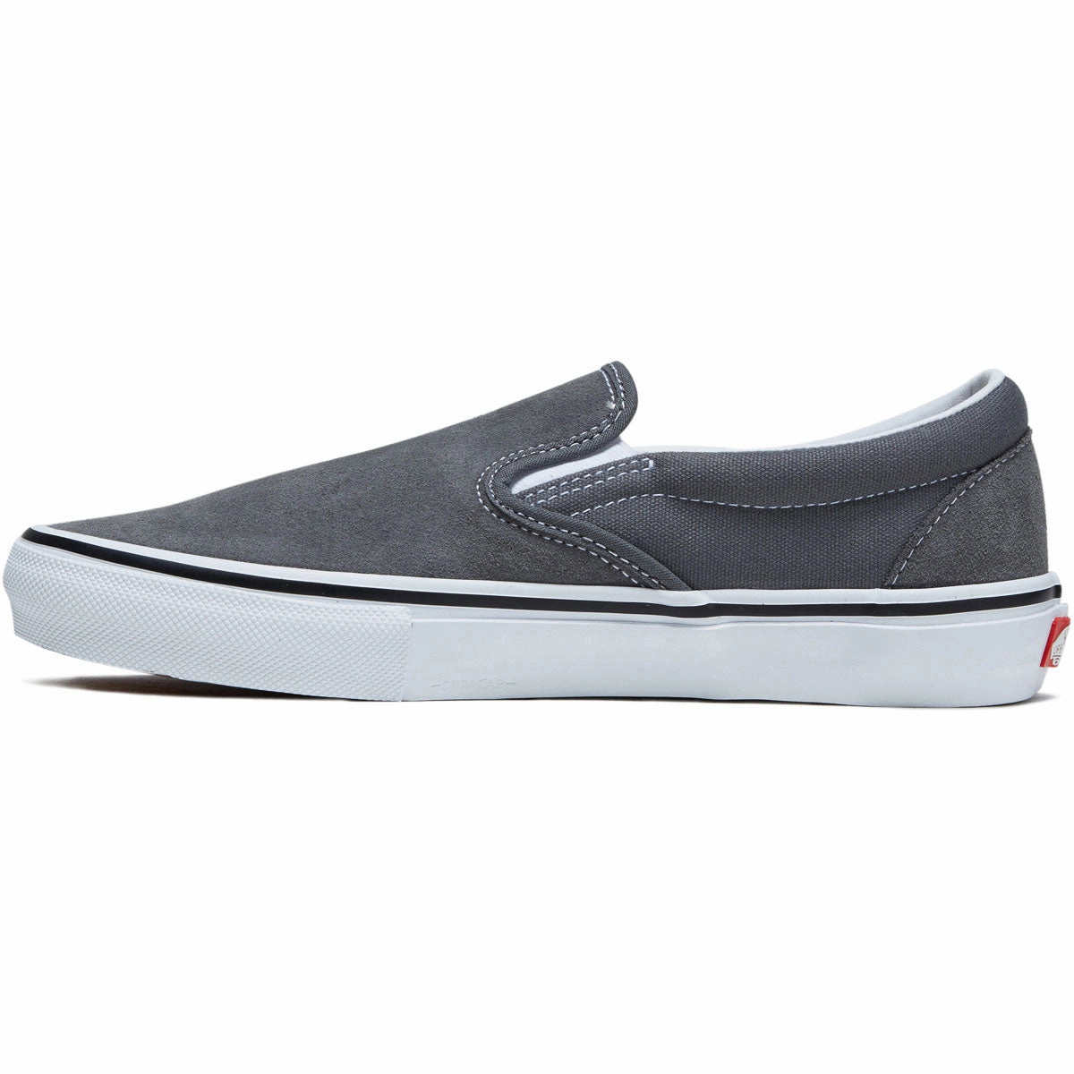 Skate Shoe Boot Vans Skate Slip-on Shoes - Pewter/White