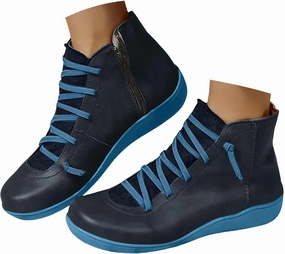 Ankle Boots for Women Dressy Comfortable Boots for Women Round Toe Lace up Vintage Western Women Lighweight Boots Barefoot Rain Boots