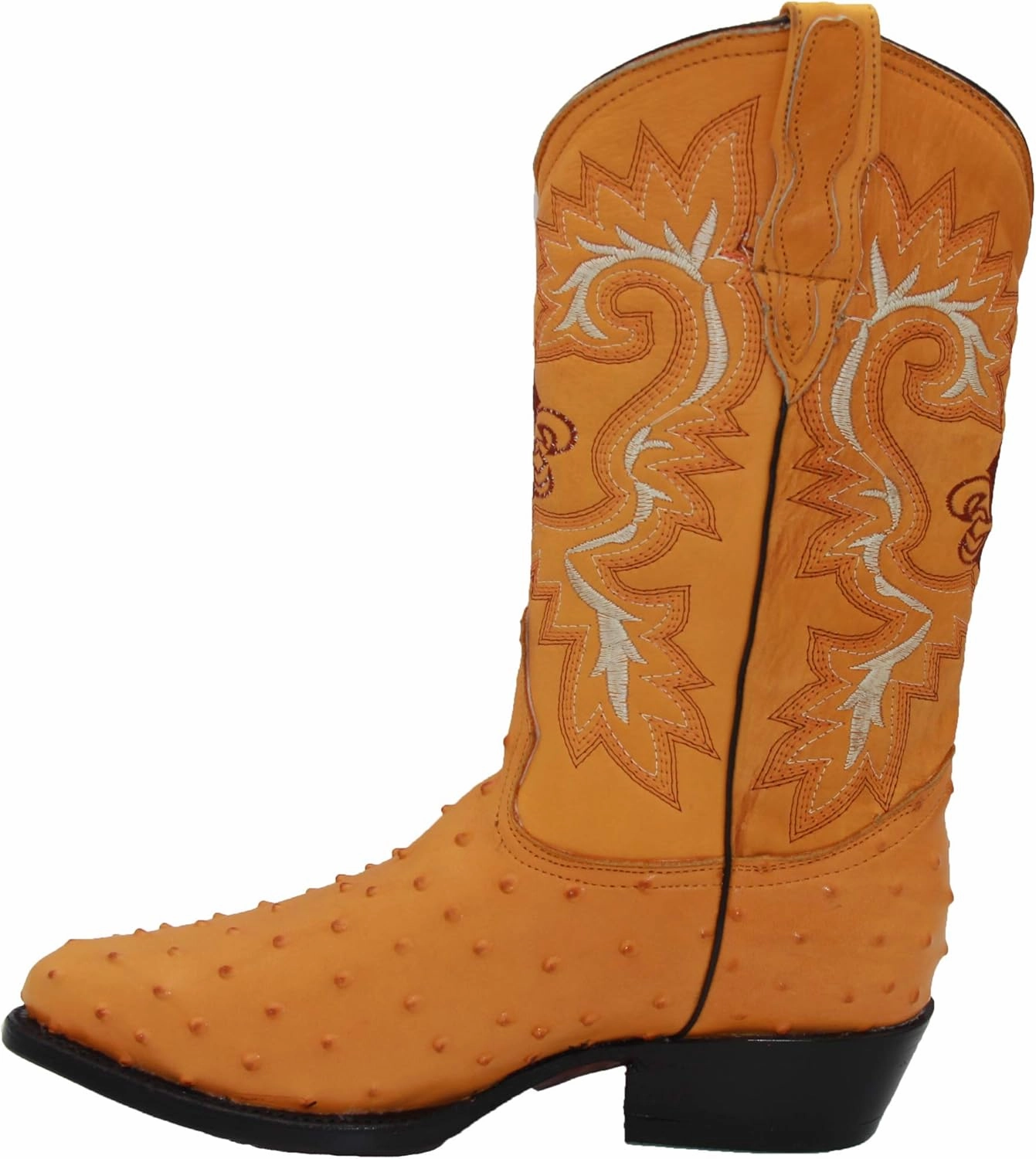 Best Work Boots For Standing On Concrete Western Shops Mens Leather Ostrich Quill Print Western Cowboy Boots