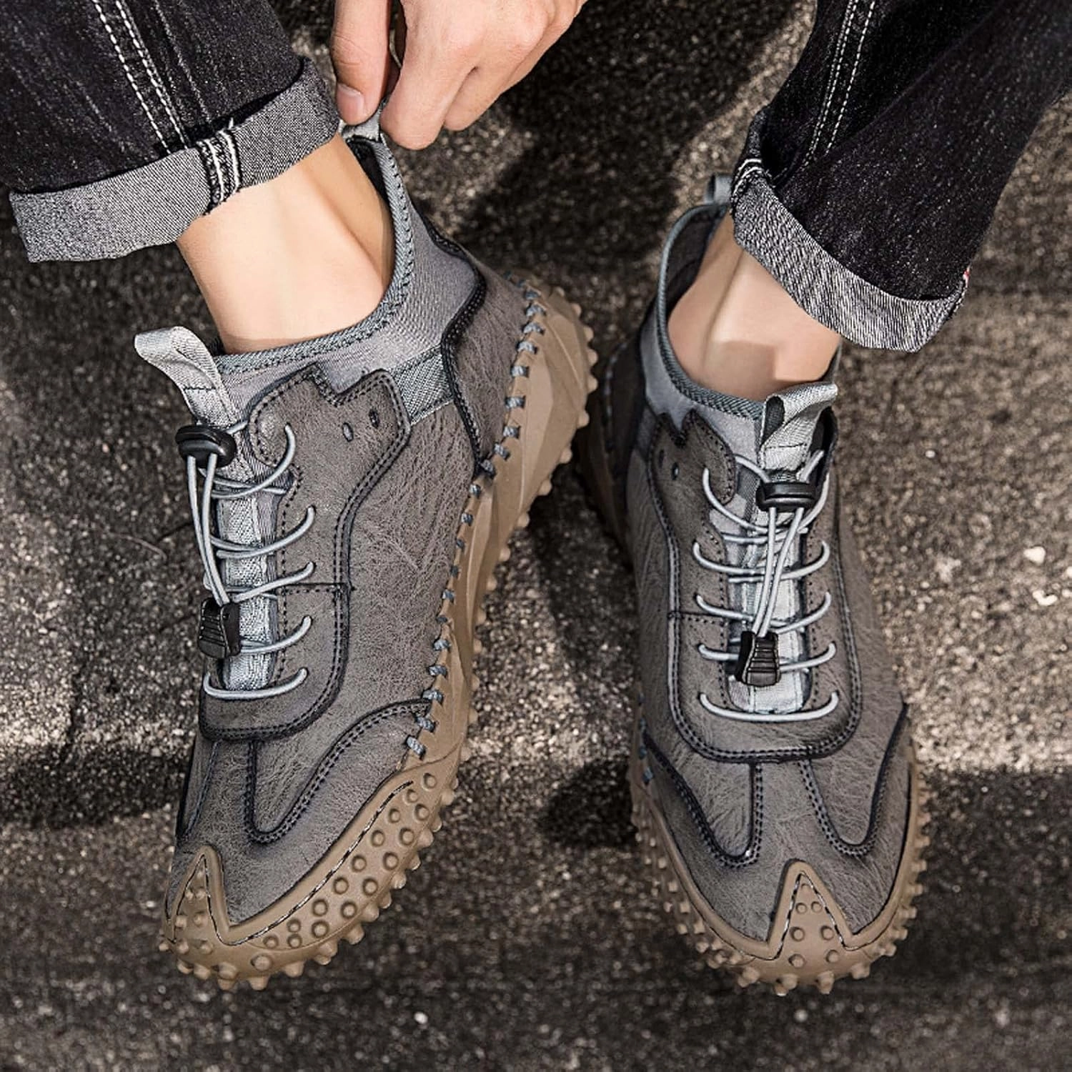 Dress Shoes Boots Mens Hiking Shoes, Mens Leather Boots, Slip-Ons Lightweight Comfortable Casual Chukka Boots Mens Fashion Sport Business