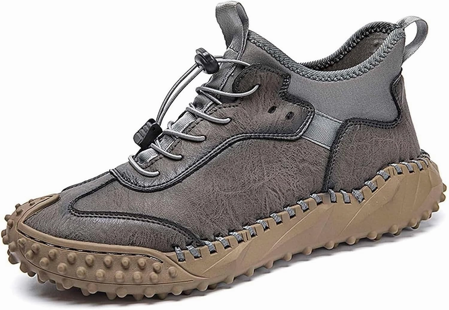 Mens Hiking Shoes, Mens Leather Boots, Slip-Ons Lightweight Comfortable Casual Chukka Boots Mens Fashion Sport Business Ankle Rubber Boots