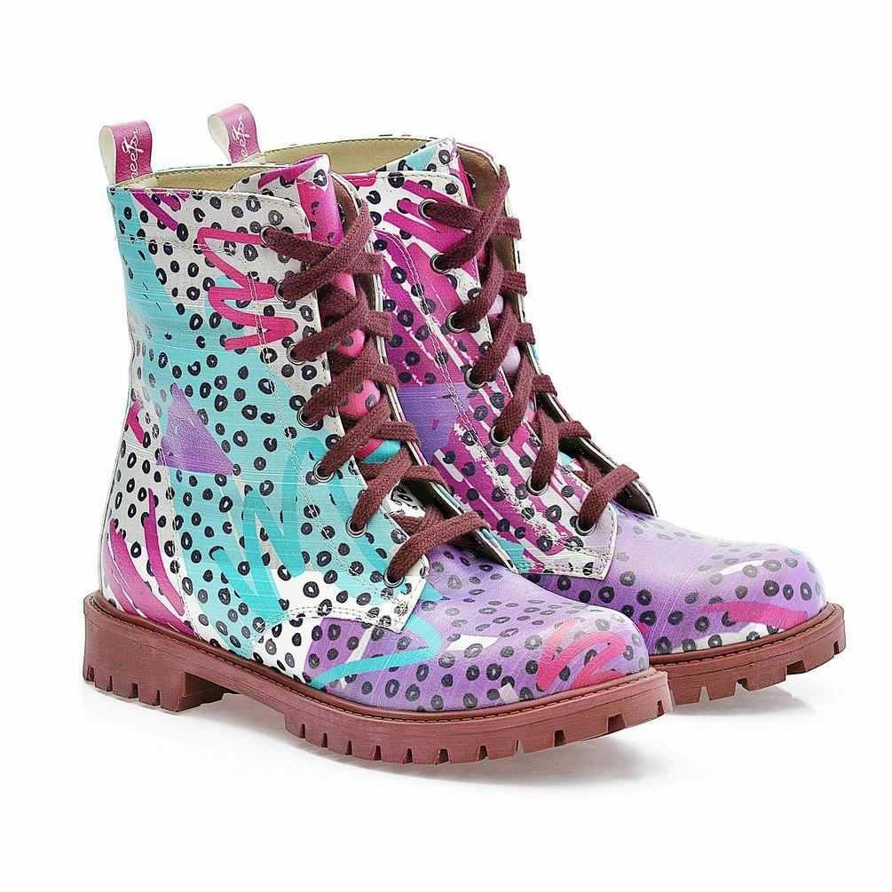 Pattern Long Boots NTM1002 Hiker Boots