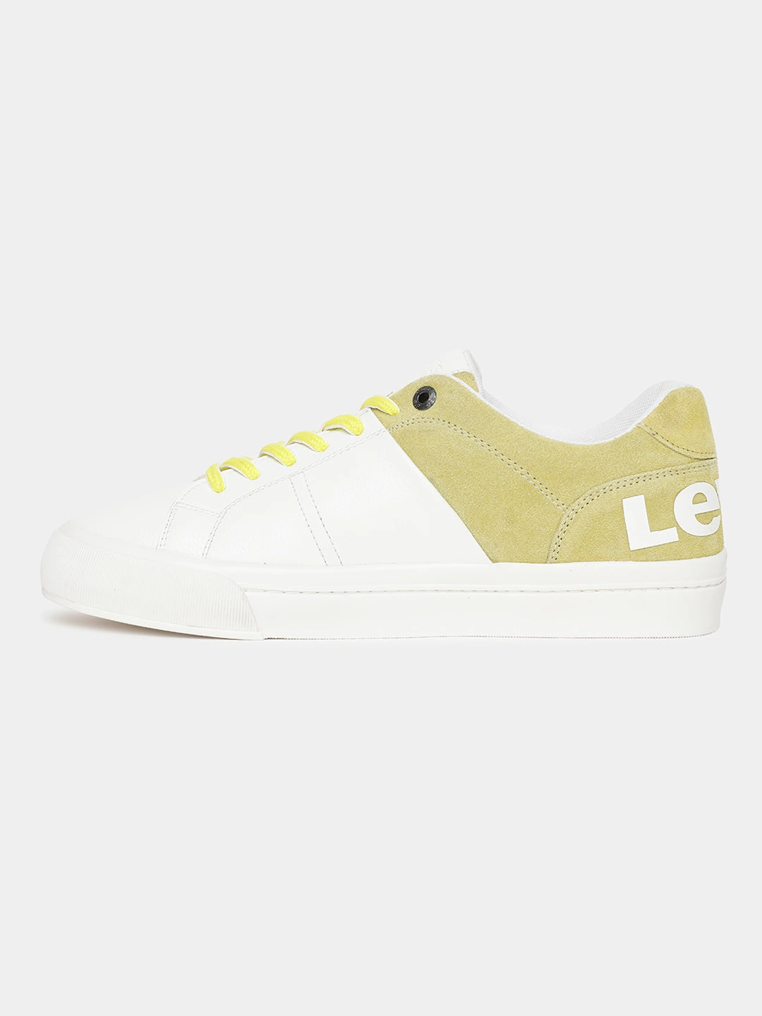 Silver Sneakers Membership Men's White And Yellow Colorblock Shoes