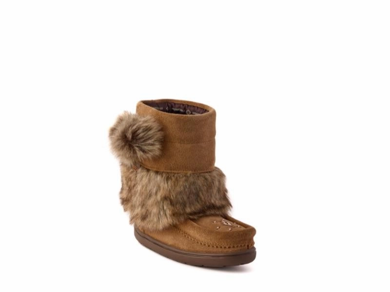 Waterproof Faux Fur Child Snowy Owlet Smart Derby Shoes