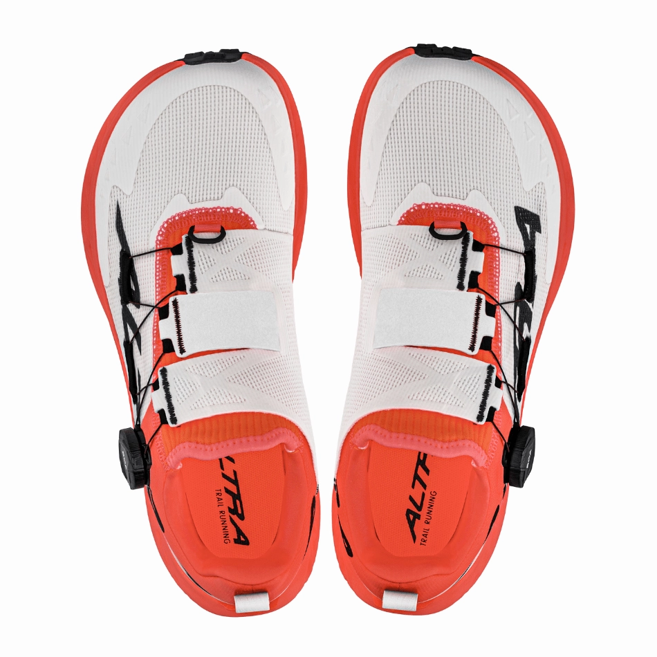 Trail Running Shoes No Laces Altra Men's Timp Boa Trail Running Shoe in White/Coral SS25