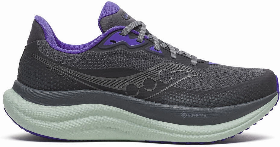 Saucony Triumph 23 GORE-TEX Womens Running Shoes - Grey Everyday Walking Shoes
