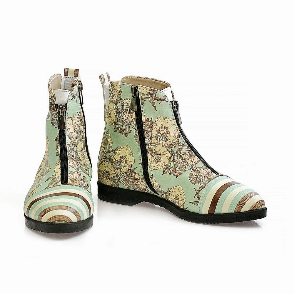 Short Boots WFER120 Brown Fur Boots