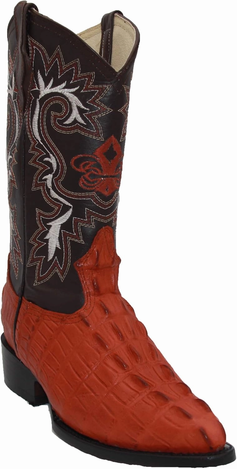Western Shops Mens Leather Crocodile Alligator Print Western Cowboy Boots Boots For Chest Waders