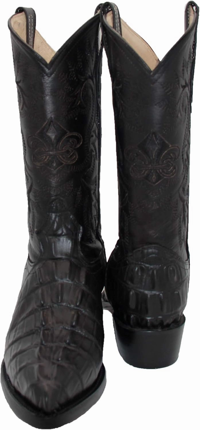 Western Shops Mens Leather Crocodile Alligator Print Western Cowboy Boots Diesel Boots