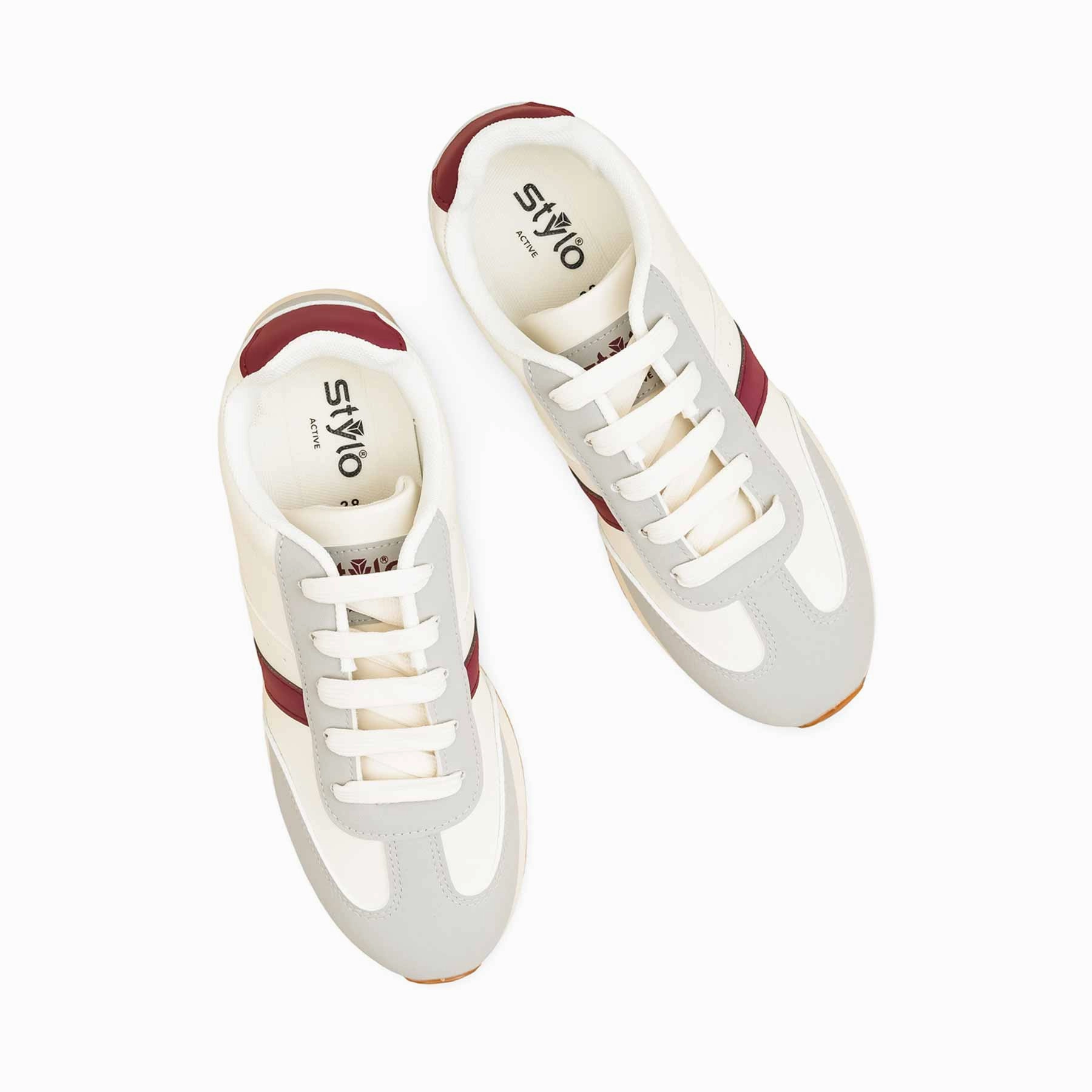 White Casual Sneaker For Women AT7457 Ecco Leather Sneakers