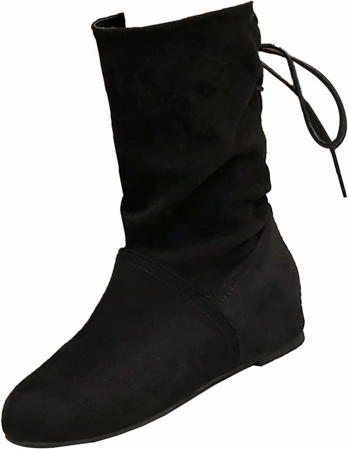 Coyote Boots Wide Calf Boots for Women with Heel Boots Breathable Fashion Round Head Knee High Boots for Women Wide Calf Wide Width