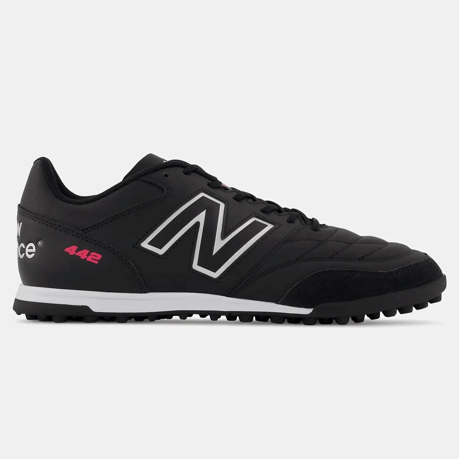 Kangaroo Leather Cleats Soccer New Balance 442 v2 Team Turf 2E Wide - Black-White