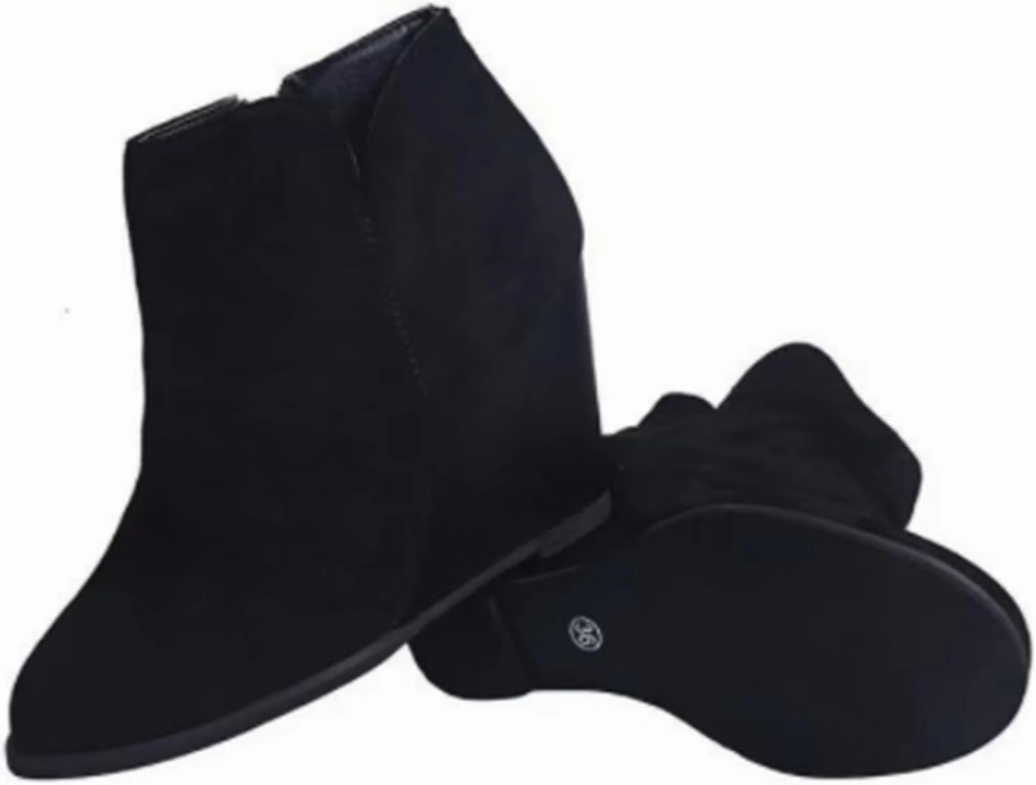 Heavy Duty Boots Women Boots Low Heel Leather Warm Women Rain Boots