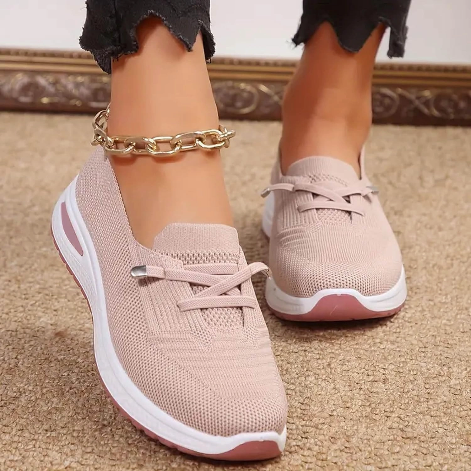 Travel Fox Sneakers Women Comfy Orthopedic Walking Shoes, 2025 New Wide Width Orthopedic Shoes Non Slip Lightweight Breathable Slip On Arch Support Non-Slip Sneakers