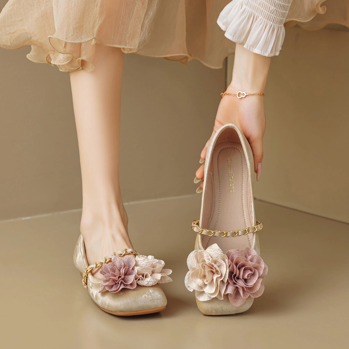 Women Fashion Soft Casual Flats Shoes Thick Sole Derby Shoes