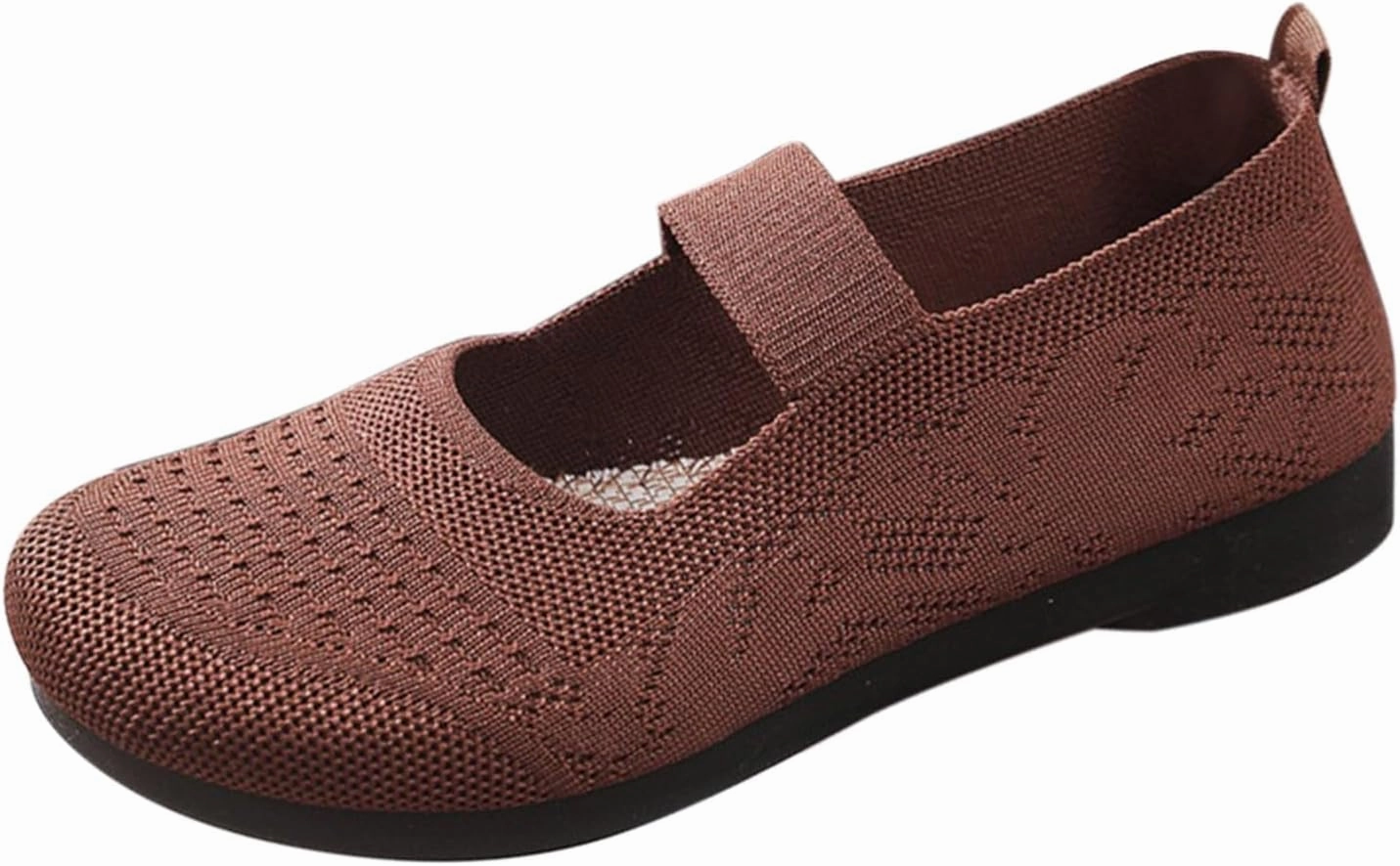 Women Mary Jane Flat Shoes Slip on Washable Knit Casual Flat𝐬 Wide Toe Box Comofortable Ballet Flat with Adjustable Straps Cheaney Sneakers