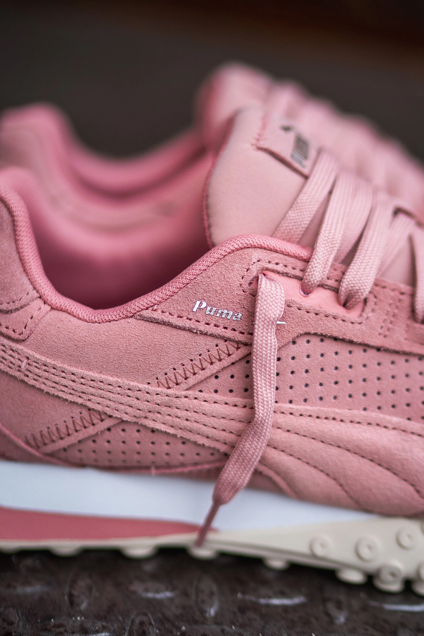 Designer Derby Shoes Women Puma Blacktop Rider (Future Pink/Alpine Snow)