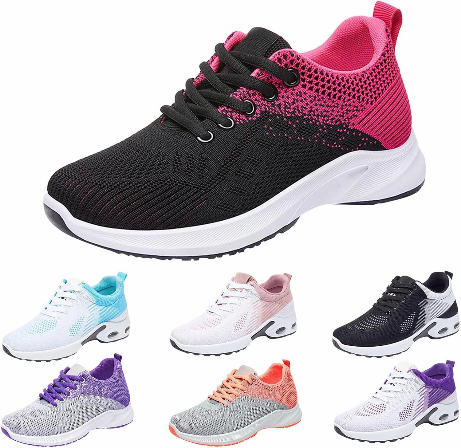 Women's Air Cushion Running Tennis Sneakers Lightweight Fashion Sport Shoes Gym Jogging Breathable Shoe Arch Support Athletic Walking Jogging Shoes Wide Toe Box Sneaker J Sport Sneakers