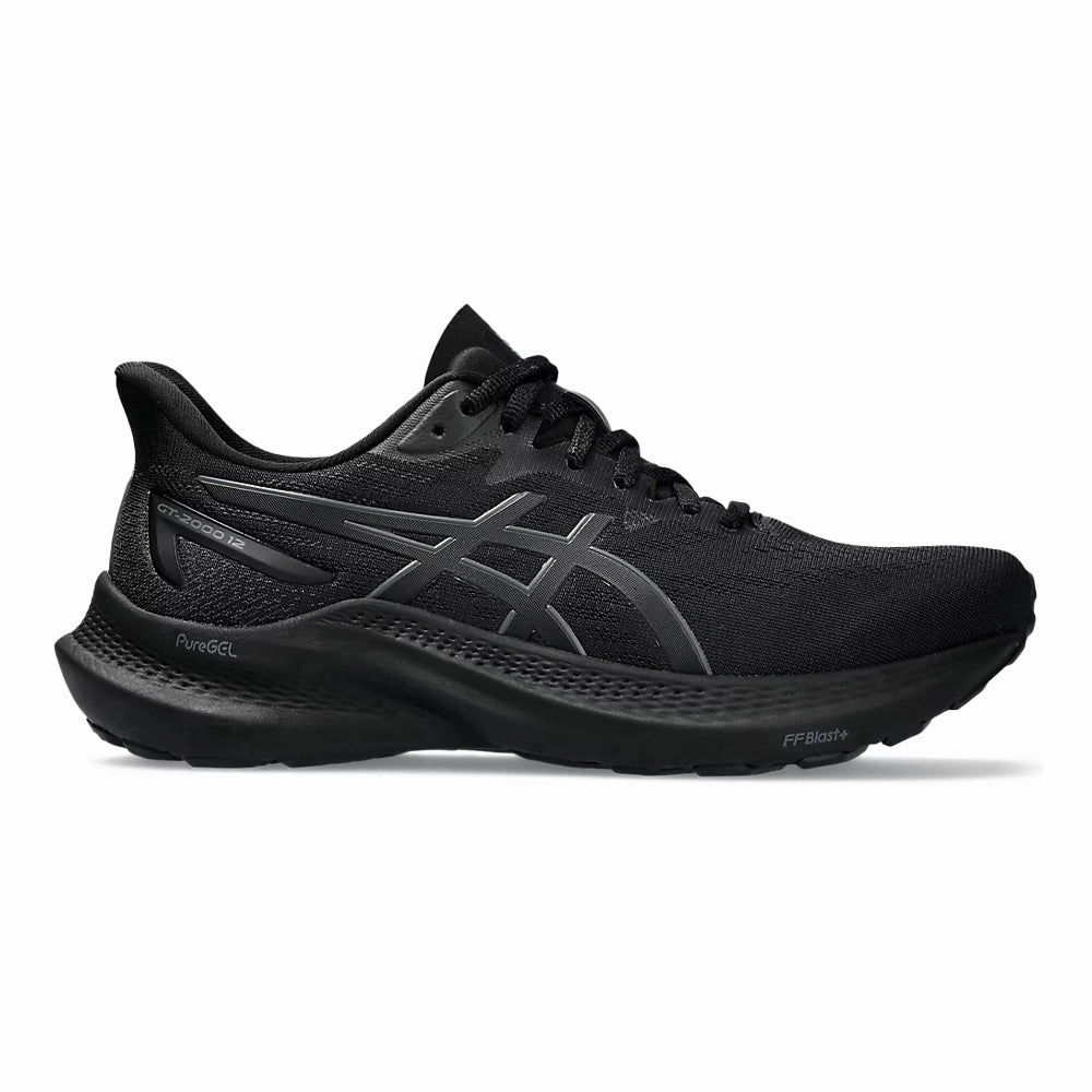 Women's Asics GT-2000 12, Black/Black, 11.5 B Medium Asics Best Shoes For Overpronation