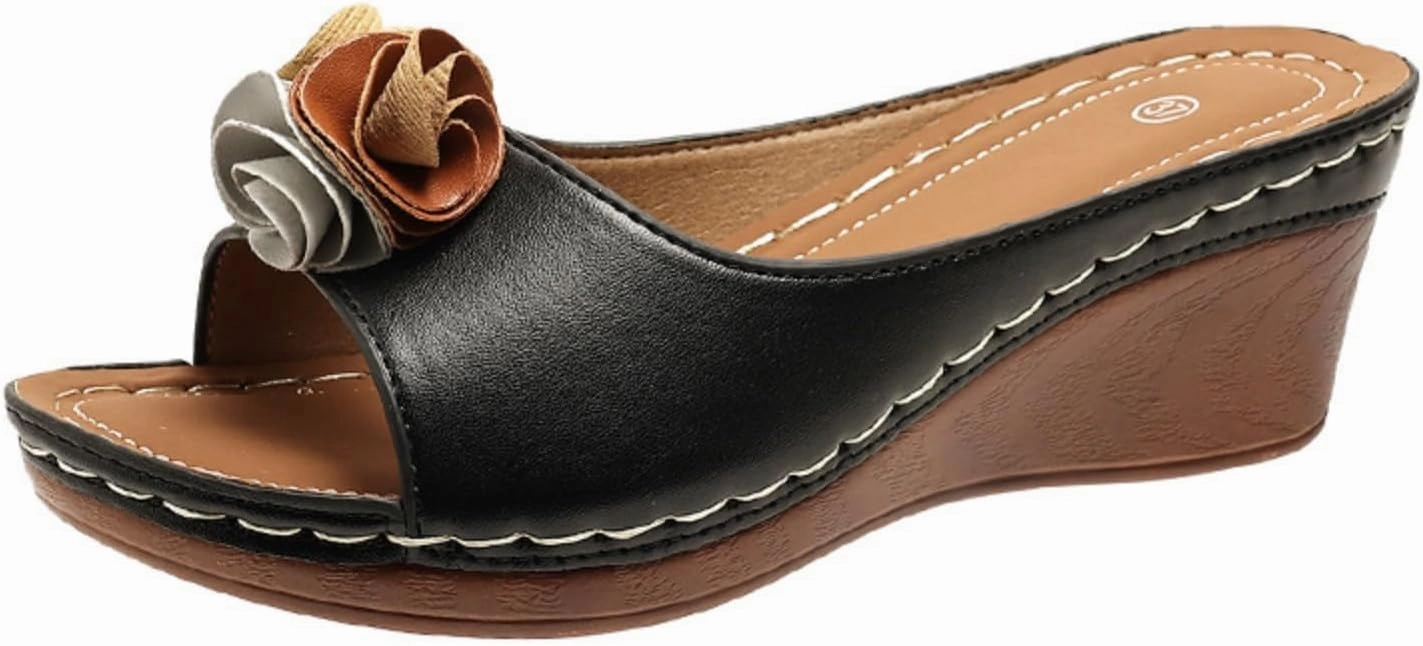 Saucony Sneakers Women's Comfy Orthotic Sandals Elegant Flower Dress Sandal Slipper Platform Comfortable Shoes Walking Work Slippers Open Toe Shoes Casual Boho Slip on Beach Sandals