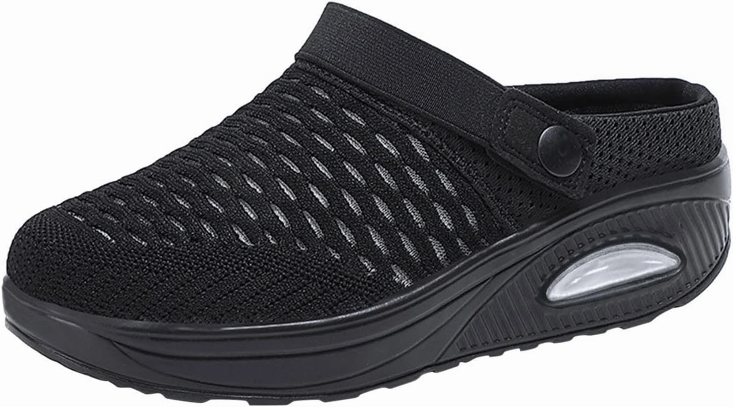 Women's Orthopedic Clogs Summer Air Cushion Platform Mesh Sneaker Breathable Mesh Walking Shoes Orthotic Lightweight Walking Slippers Outdoor Beach Shoes Plantar Fasciitis Soles Air Force 1 Sneakers