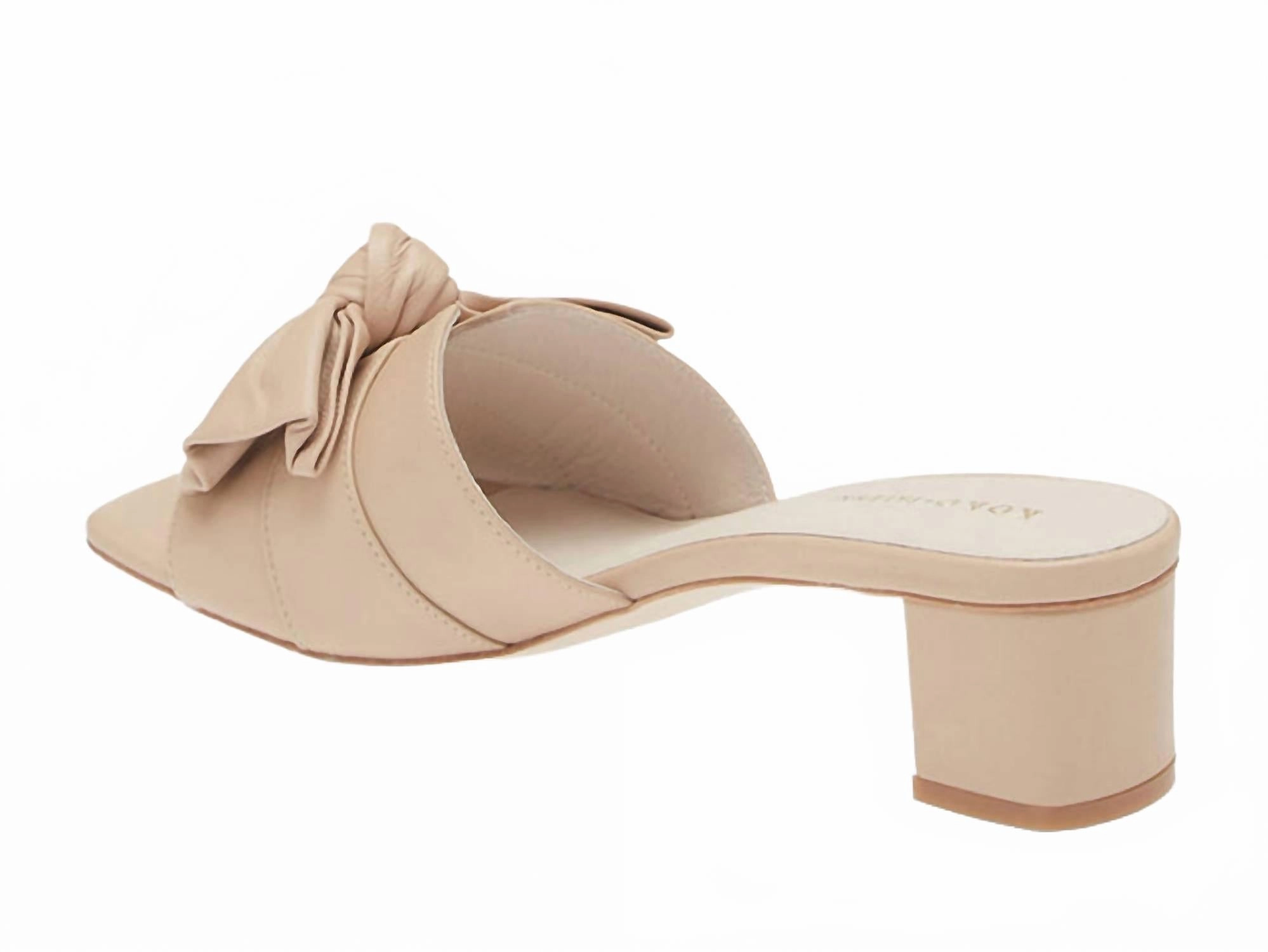 Women's Sidney Bow Heel In Nude Official Dress Shoes