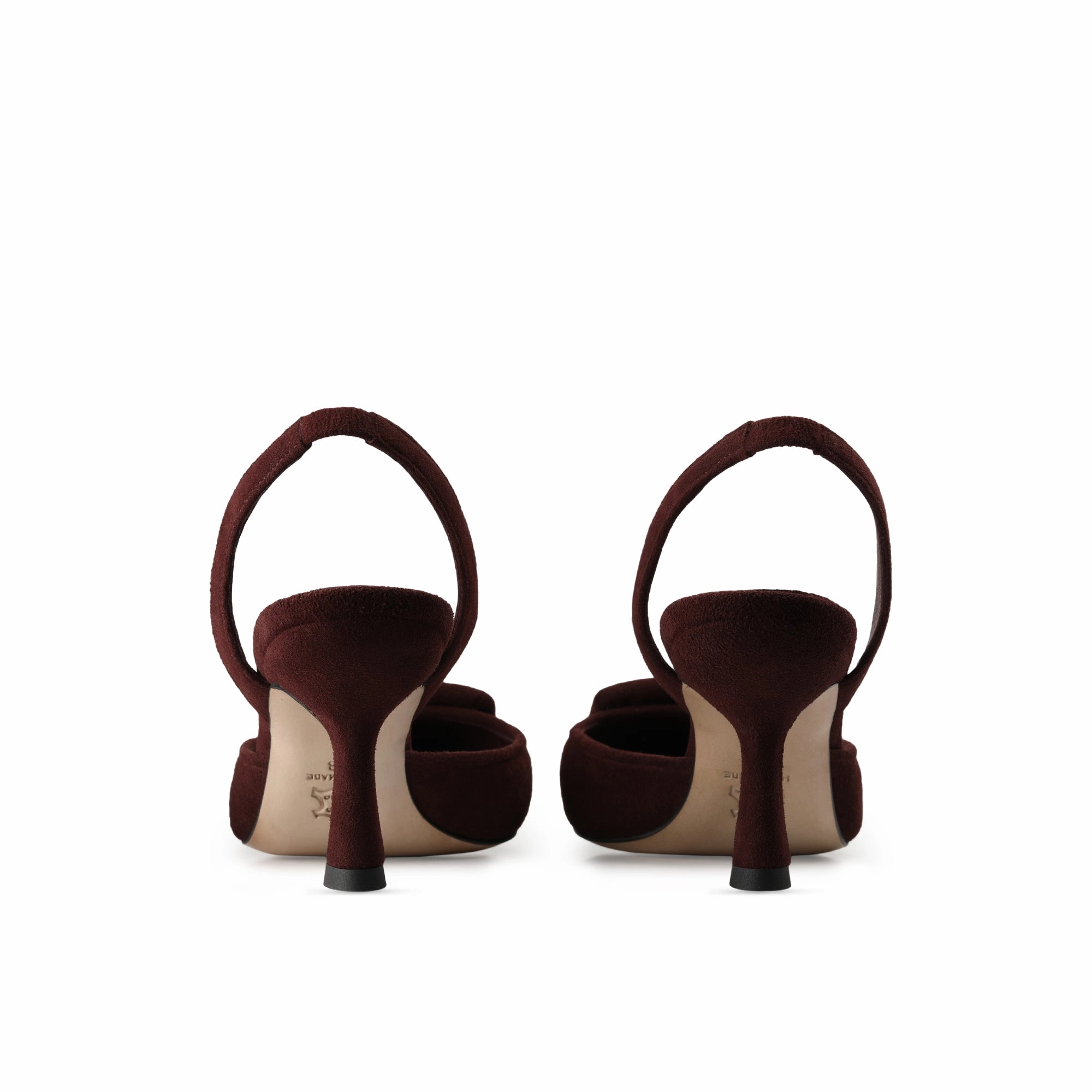 Casual Shoes Womens Burgundy Suede Slingback Pump