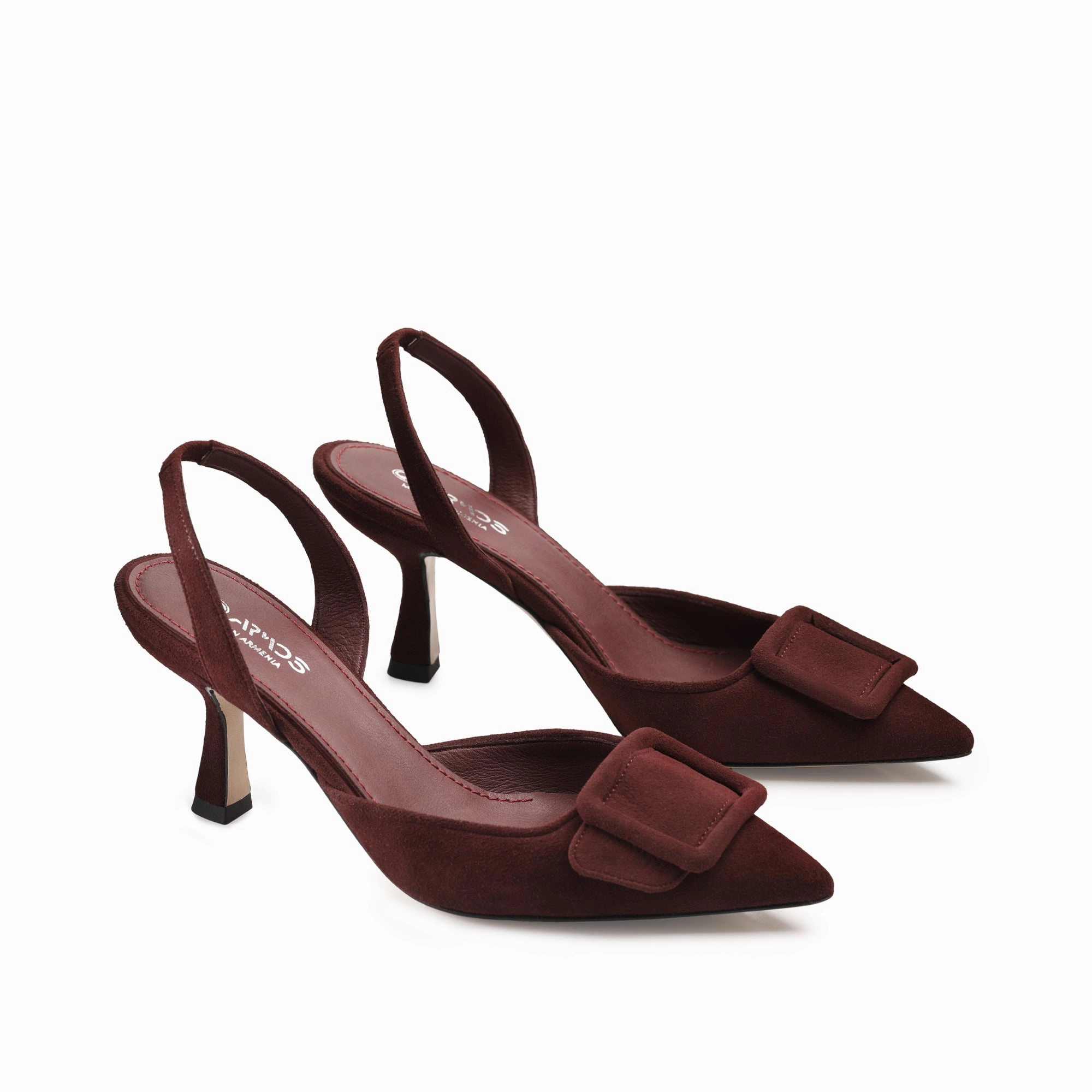 Dress Shoes For Cheap Womens Burgundy Suede Slingback Pump