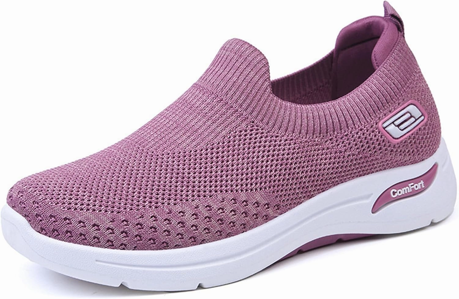 Womens Orthopedic Sneakers Breathable with Arch Support Wide Width Soft Sole Arch Support Slip on Mesh Woven Low Top Work Walking Shoes Lightweight Non-Slip Nurse Shoes Wide Golf Sneakers