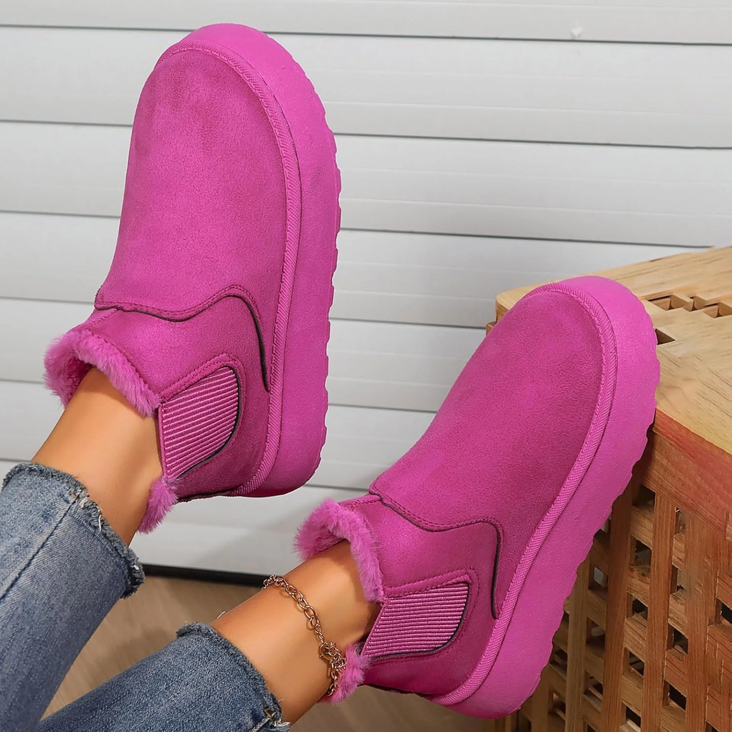 Womens Snow Boots Size 11 Short Thick Sole With Plush Insulation Short Tube Snow Skis for Women with Bindings And Boots Sock Boots