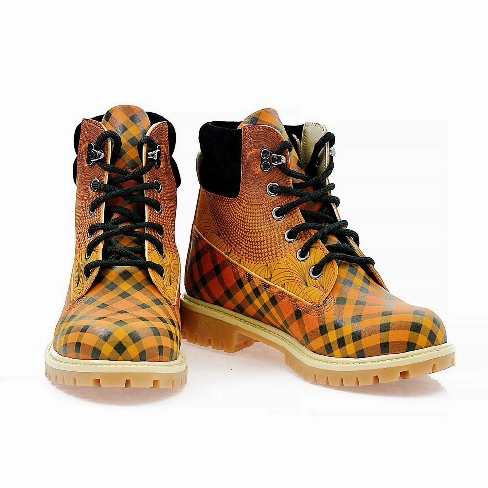 Yellow Pink & Black Drawings in Art Short Boots ACAT106 Jw Anderson Cat Boots