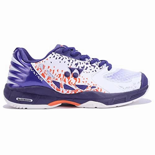 Yonex Avatar Badminton Shoes (White/Medieval Blue/Dragon Fire) Service Badminton Shoes