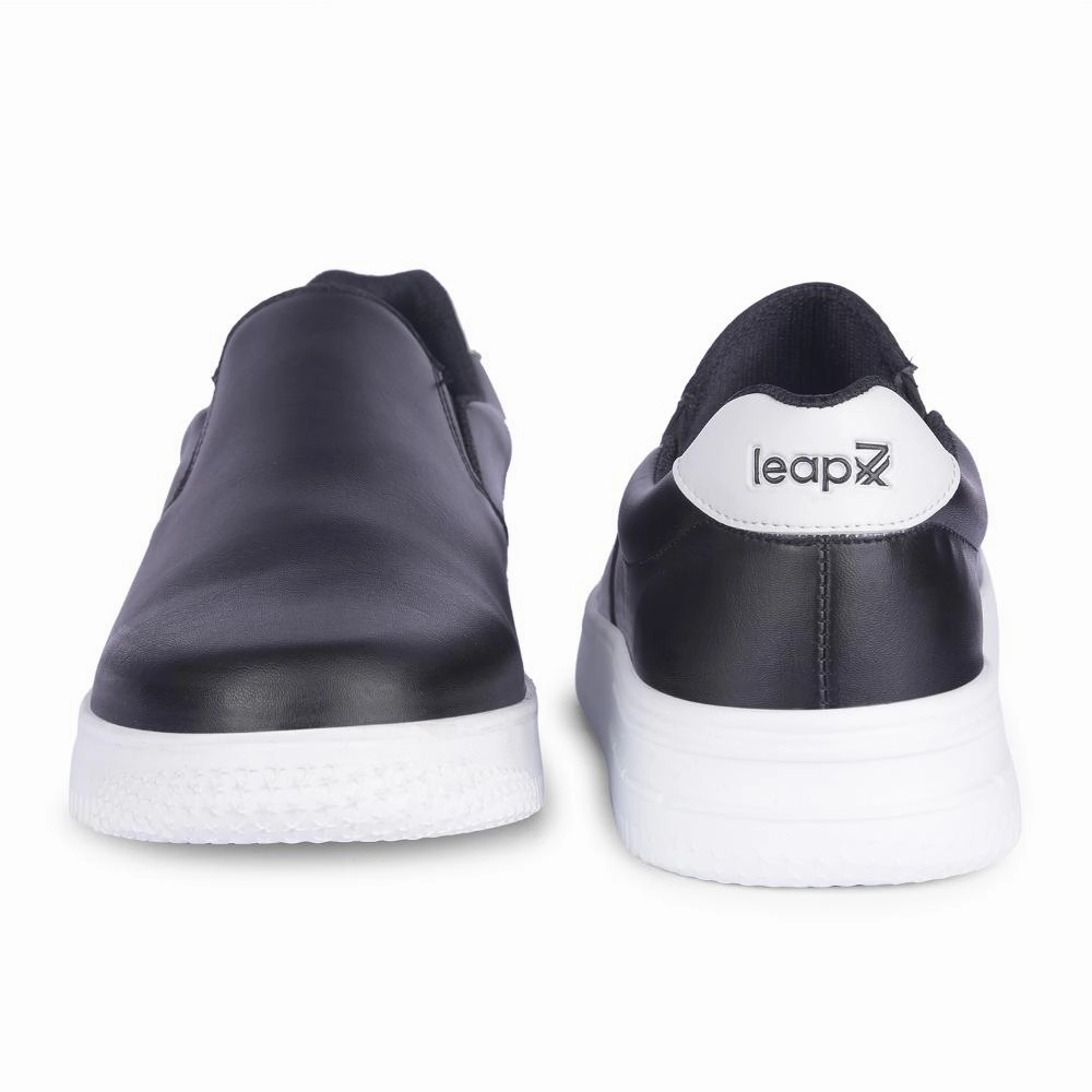 Unicorn Sneakers Leap7x Casual Black Non-Lacing Sneakers For Men DUGLAS-2E By Liberty